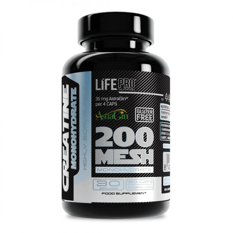 LifePro Creatine 200 Mesh + AstraGin® 120 Cápsulas Veganas