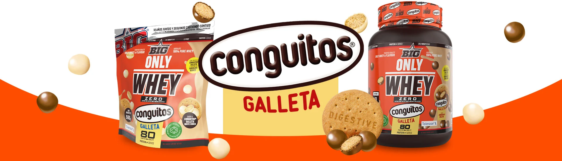 BIG® ONLY WHEY ZERO CONGUITOS® GALLETA 1 kg - Imagen 4
