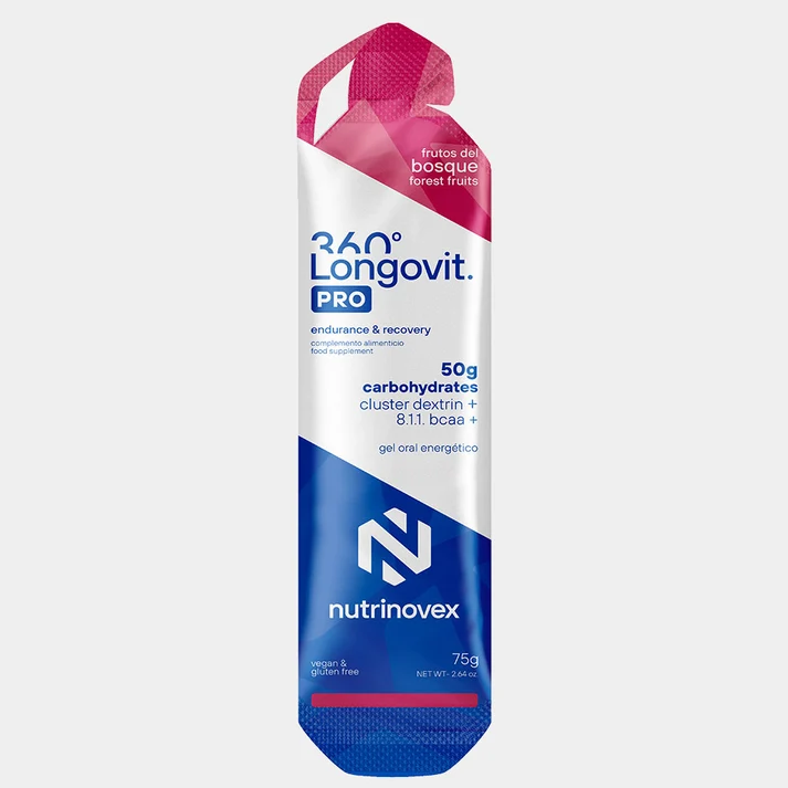 NUTRINOVEX Longovit 360 Gel · 30/50 g CHO · Sin Cafeína