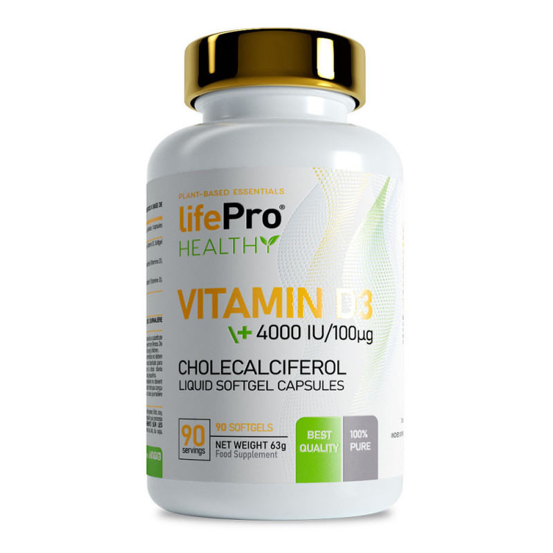 Life Pro D3 4000 UI con Aceite de Oliva 90 Softgels