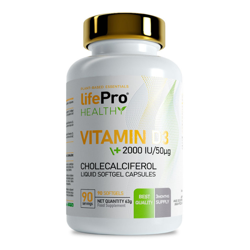 Life Pro Vitamin D3 2000 UI 90 Softgels